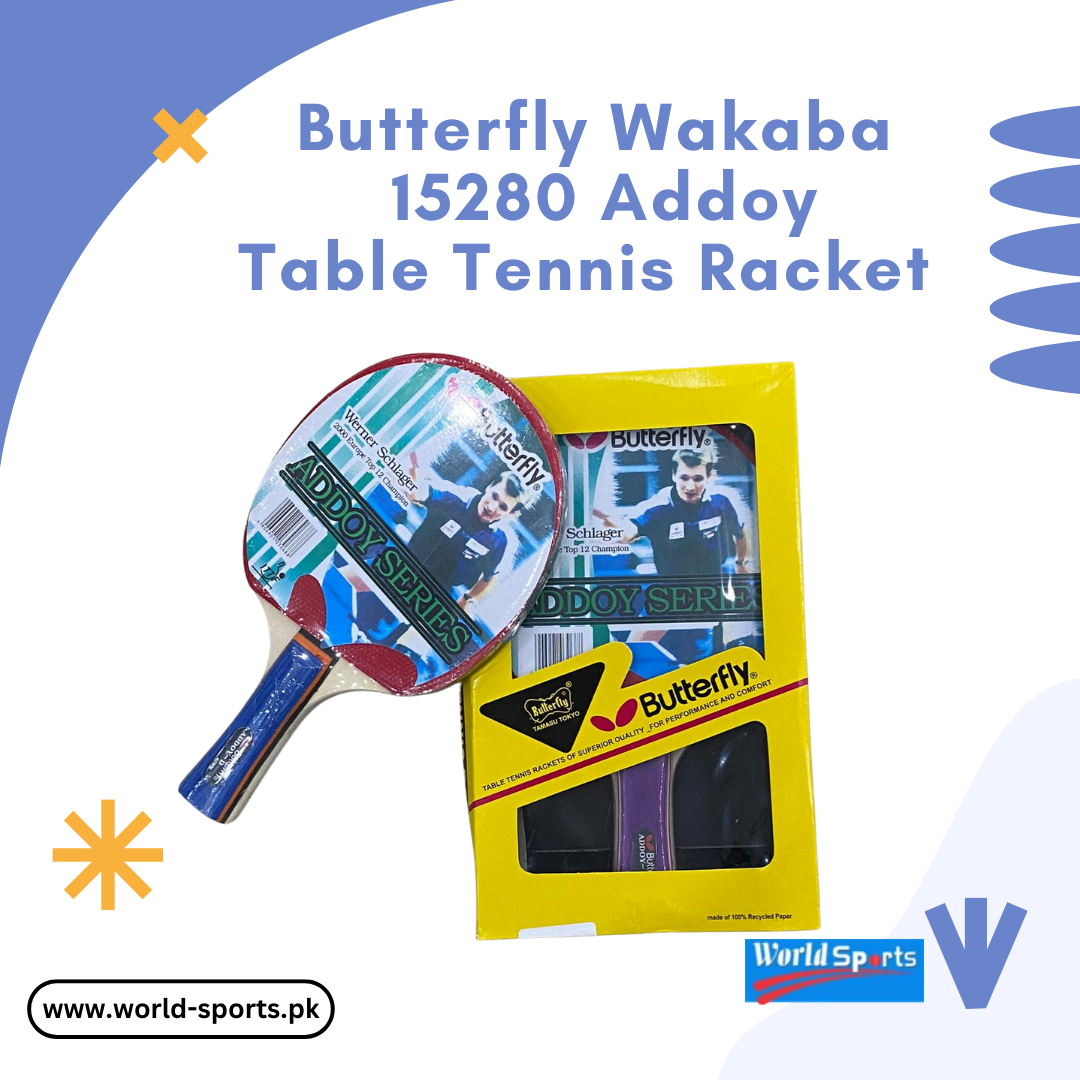 Butterfly Wakaba 15280 Addoy Table Tennis Racket - Premium Paddle for Beginners and Intermediate Players