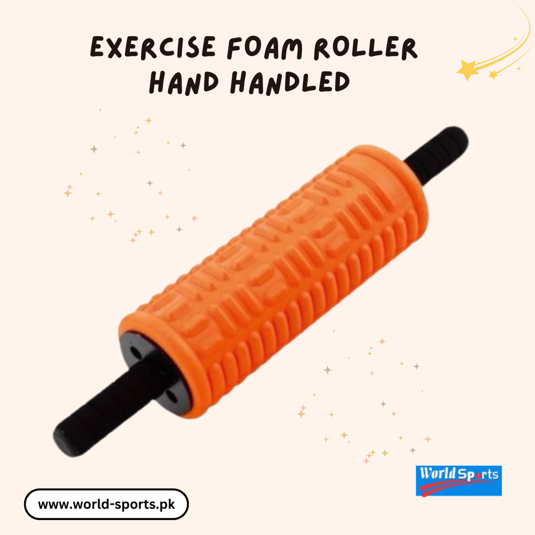 Exercise Foam Roller with Handle – Handheld Massage and Recovery Tool