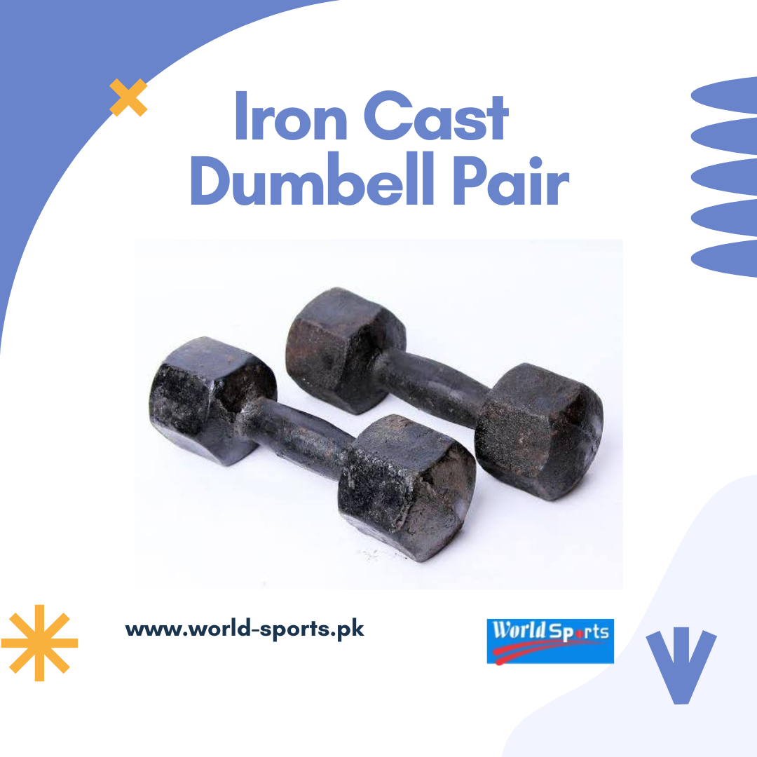 Iron Cast Dumbbell Pair - Durable Dumbbells for Home & Gym Workouts