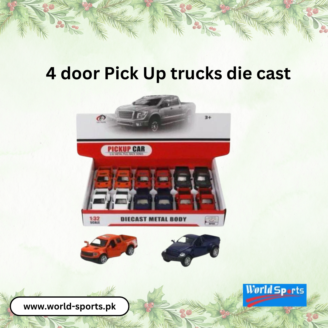 4-Door Pick-Up Trucks Die-Cast Model | Durable Collectible Toy Cars