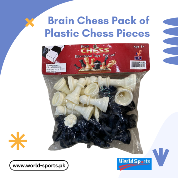 Brain Chess Pack of Plastic Chess Pieces | Durable & Lightweight Chess Set