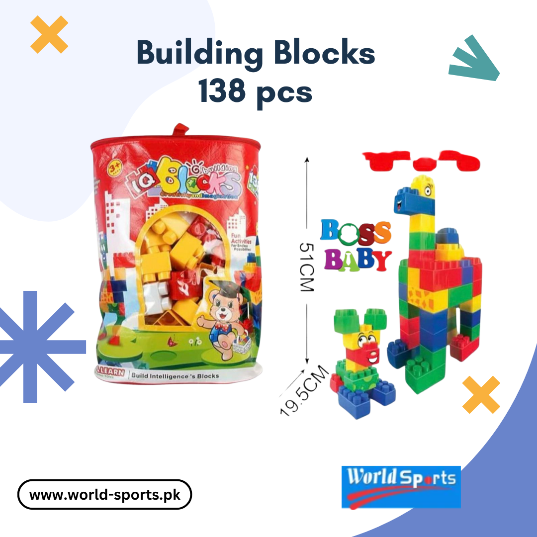 Building Blocks 138 Pcs | Creative Construction Toy Set for Kids