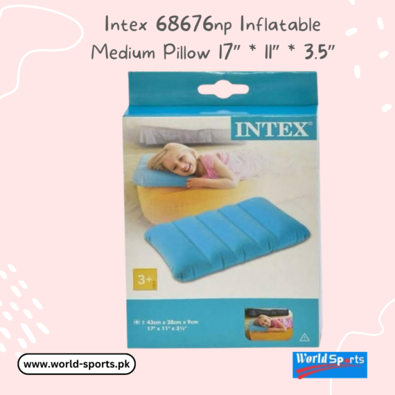 Intex 68676NP Inflatable Medium Pillow – Portable Travel Pillow (17” x 11” x 3.5”)