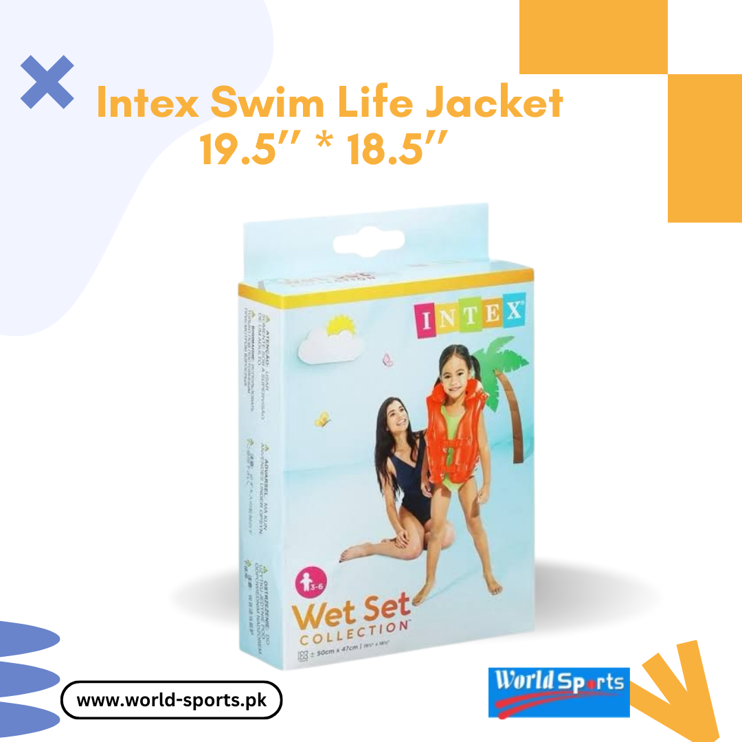 Intex Swim Life Jacket – Inflatable Life Vest for Kids, 19.5" x 18.5"