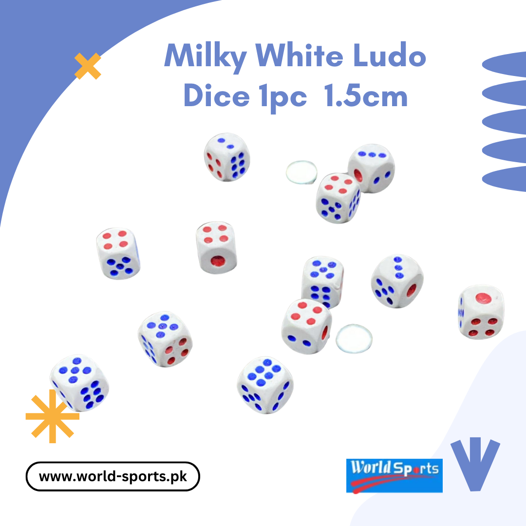 Milky White Ludo Dice (1 pc, 1.5 cm) – Classic Game Die for Ludo & Board Games