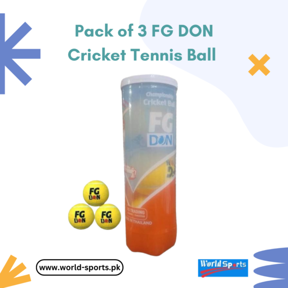 Pack of 3 FG DON Cricket Tennis Balls – Durable & High-Performance Cricket Balls for Practice & Matches