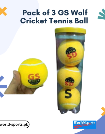 Pack of 3 GS Wolf Cricket Tennis Balls – Premium Quality Cricket Balls for Training & Practice