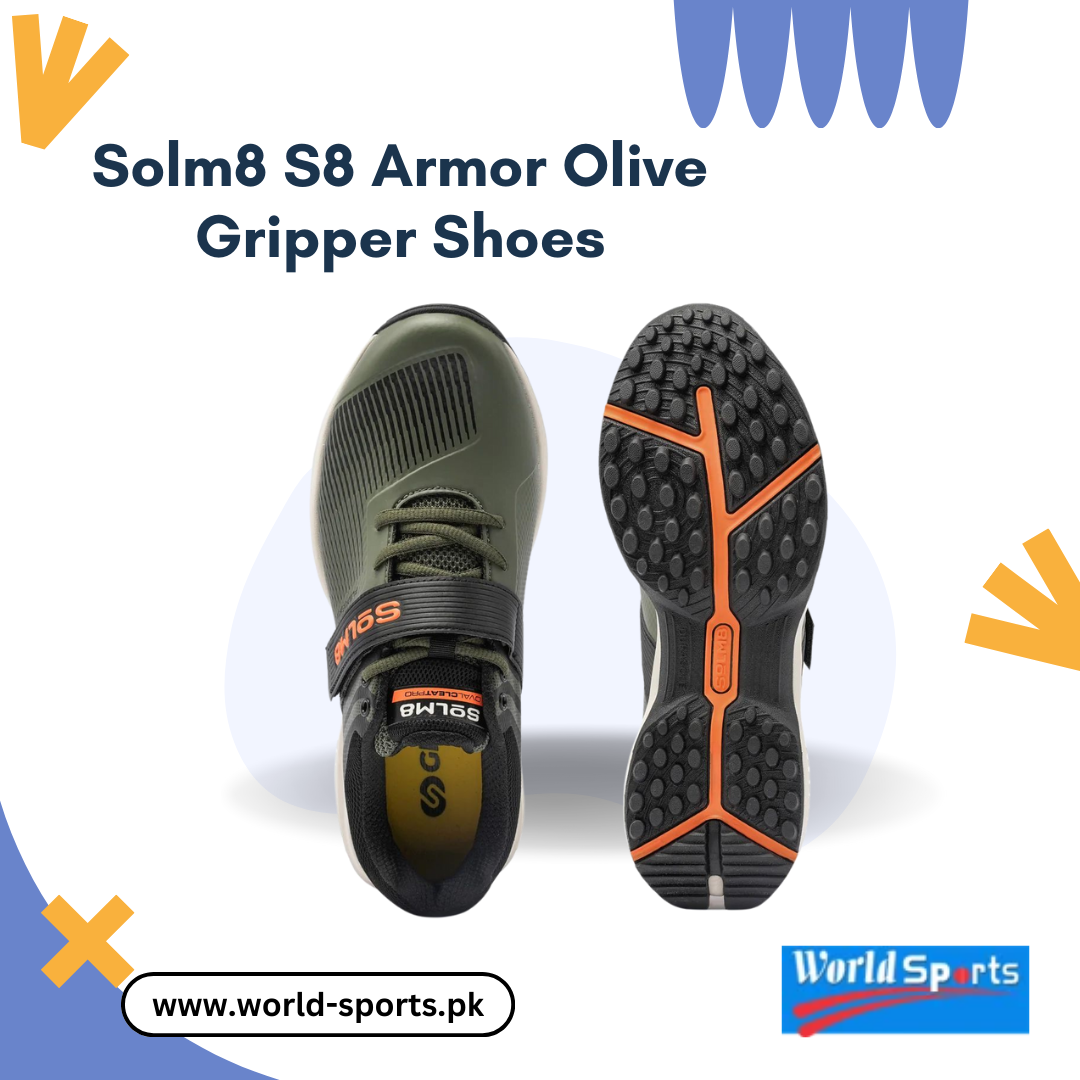 Solm8 S8 Armor Olive Gripper Shoes – Durable Non-Marking Sports Shoes for Superior Traction