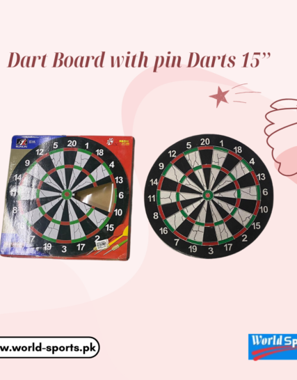 Dart Board with Pin Darts 15’’ – Classic Dart Game Set for Kids and Adults