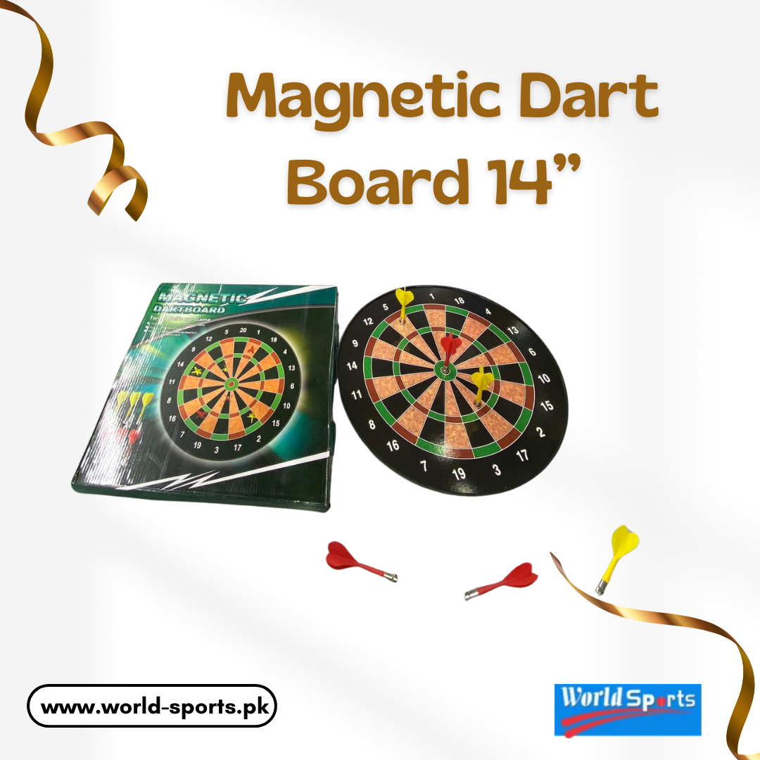 Magnetic Dart Board 14’’ – Safe and Durable Magnetic Dart Game for Kids and Adults