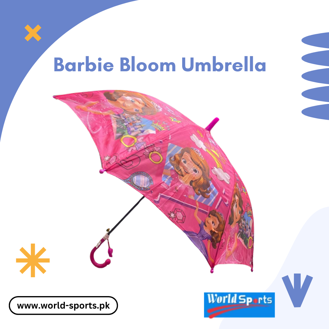 Barbie Bloom Umbrella - Stylish and Durable Floral Barbie-Themed Umbrella for Kids