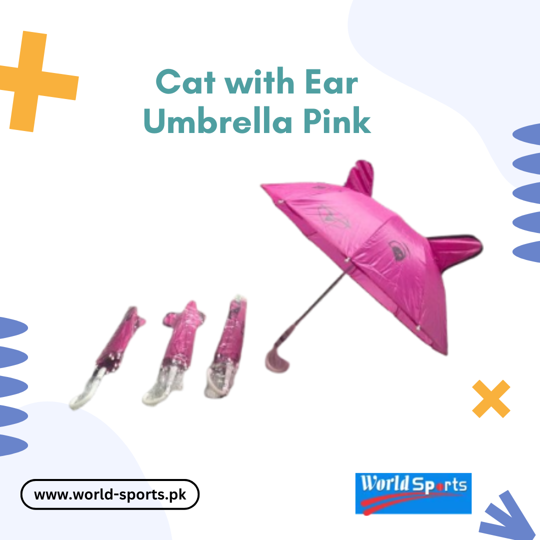 Cat with Ear Umbrella Pink - Cute and Practical Cat-Shaped Umbrella for All Ages