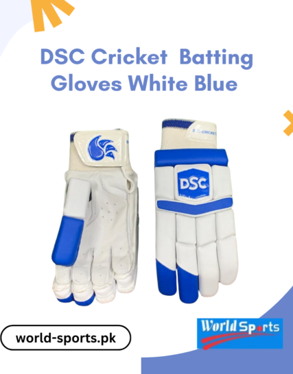 DSC Cricket Batting Gloves White Blue – Advanced Comfort and Protection for Cricketers