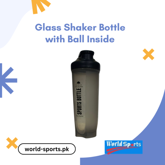 Glass Shaker Bottle with Ball Inside – 700ml BPA-Free Protein Shaker for Smooth Mixing