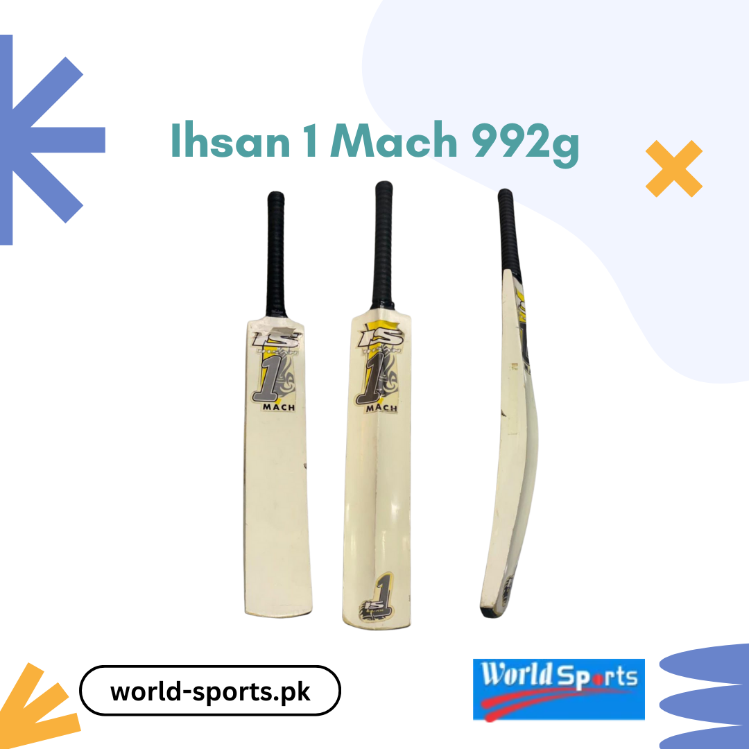 Ihsan Mach 992G Cricket Bat - Premium Lightweight Pakistan Willow Bat for Power and Precision