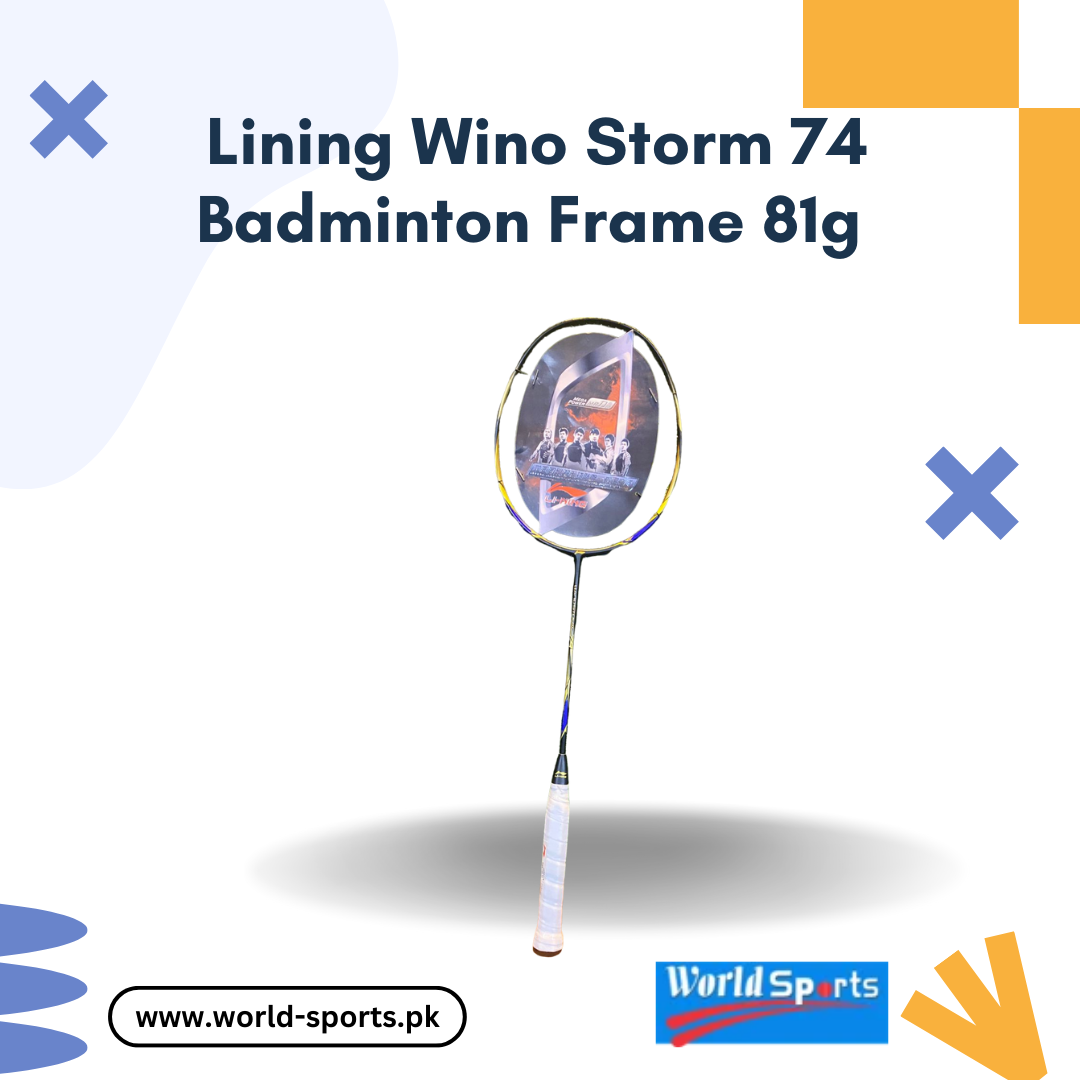 Li-Ning Wino Storm 74 Badminton Racquet - 81g Lightweight Frame for Speed, Power, and Control