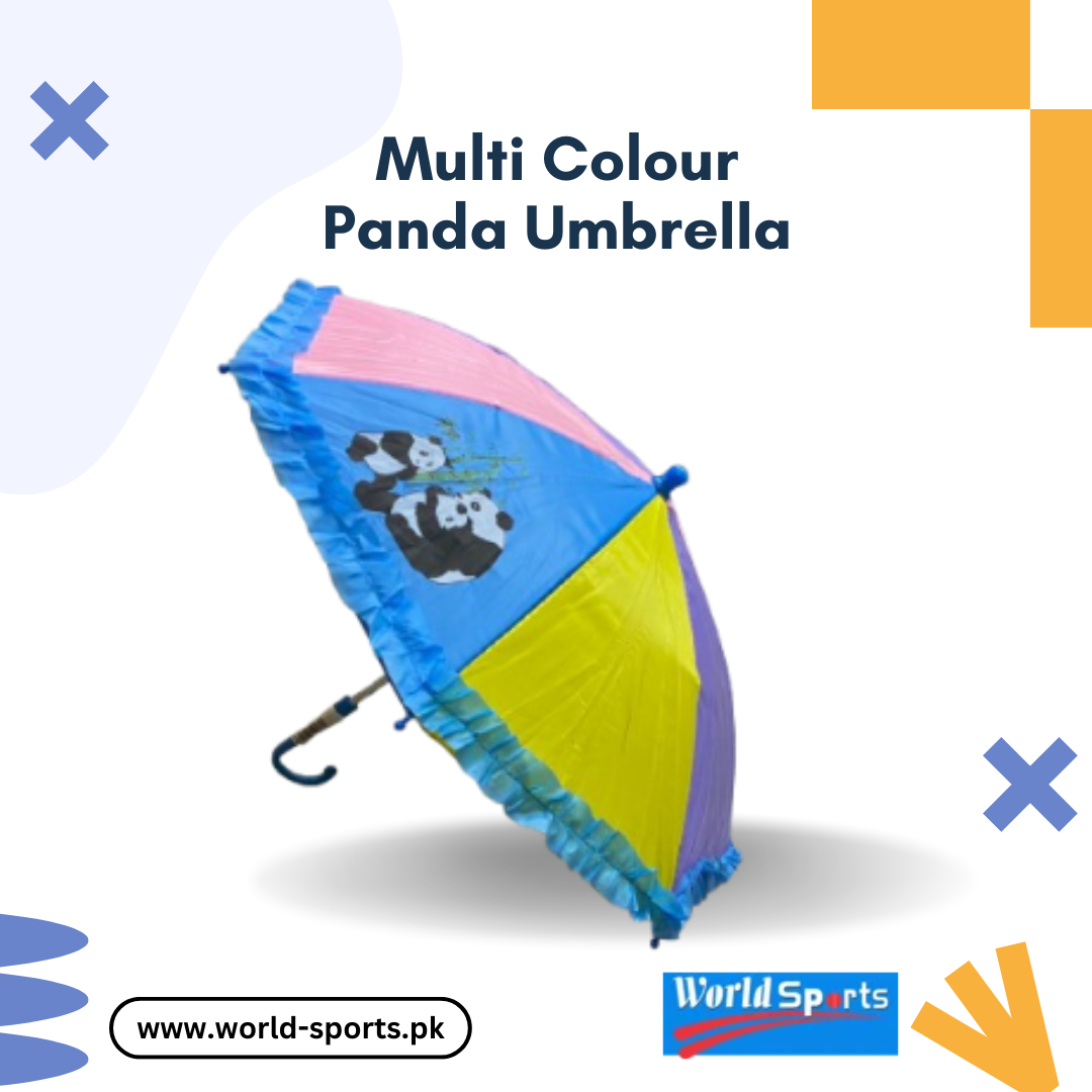 Multi-Colour Panda Umbrella - Fun and Colorful Panda-Themed Umbrella for Kids and Adults