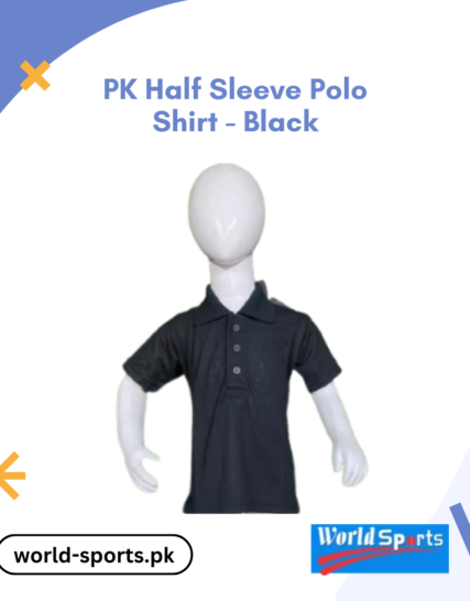 PK Half Sleeve Polo Shirt - Black | Premium Cotton Polo for Casual and Semi-Formal Wear