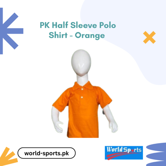 PK Half Sleeve Polo Shirt - Orange | Vibrant and Comfortable Polo for Casual and Smart Wear