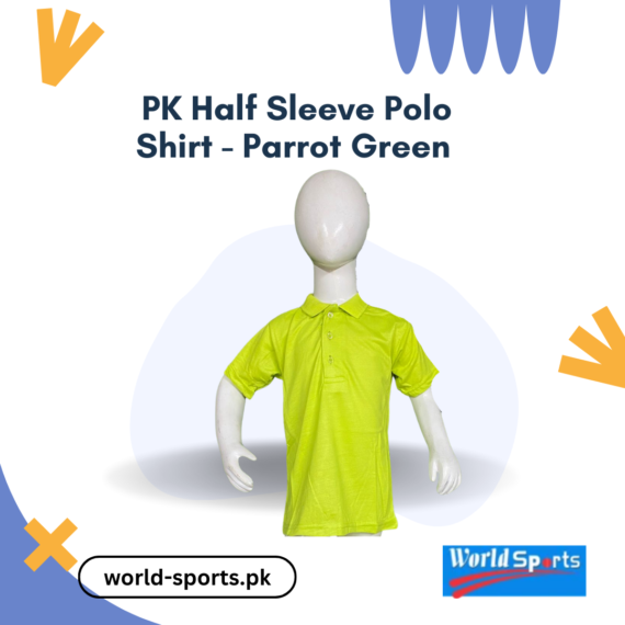 PK Half Sleeve Polo Shirt - Parrot Green | Comfortable Cotton Polo for Stylish Casual Wear