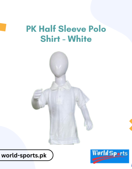 PK Half Sleeve Polo Shirt - White | Premium Cotton Polo for Casual and Formal Wear