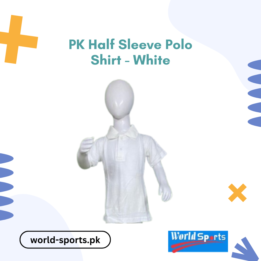 PK Half Sleeve Polo Shirt - White | Premium Cotton Polo for Casual and Formal Wear