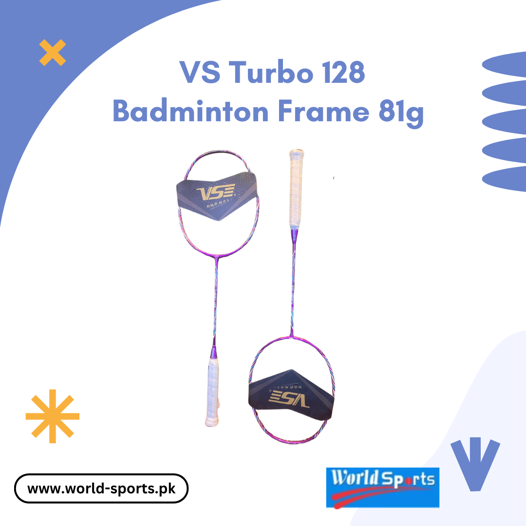 VS Turbo 128 Badminton Racquet - 81g Lightweight Frame for Speed, Power, and Precision