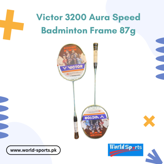 Victor Aura Speed 3200 Badminton Racquet - 87g Lightweight Frame for Speed, Power, and Precision