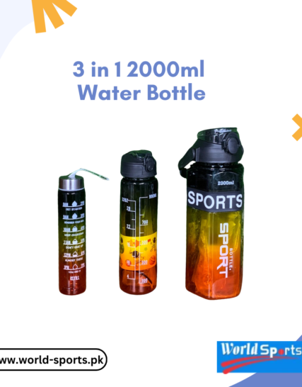 3-in-1 2000ml Water Bottle – Large BPA-Free Leak-Proof Sports Bottle with Time Marker & Storage Compartment