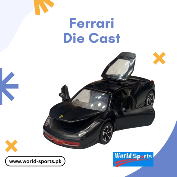 Ferrari Die-Cast Model Car – 1:32 Scale, Metal Body, Pull-Back Action, Realistic Sports Car Replica