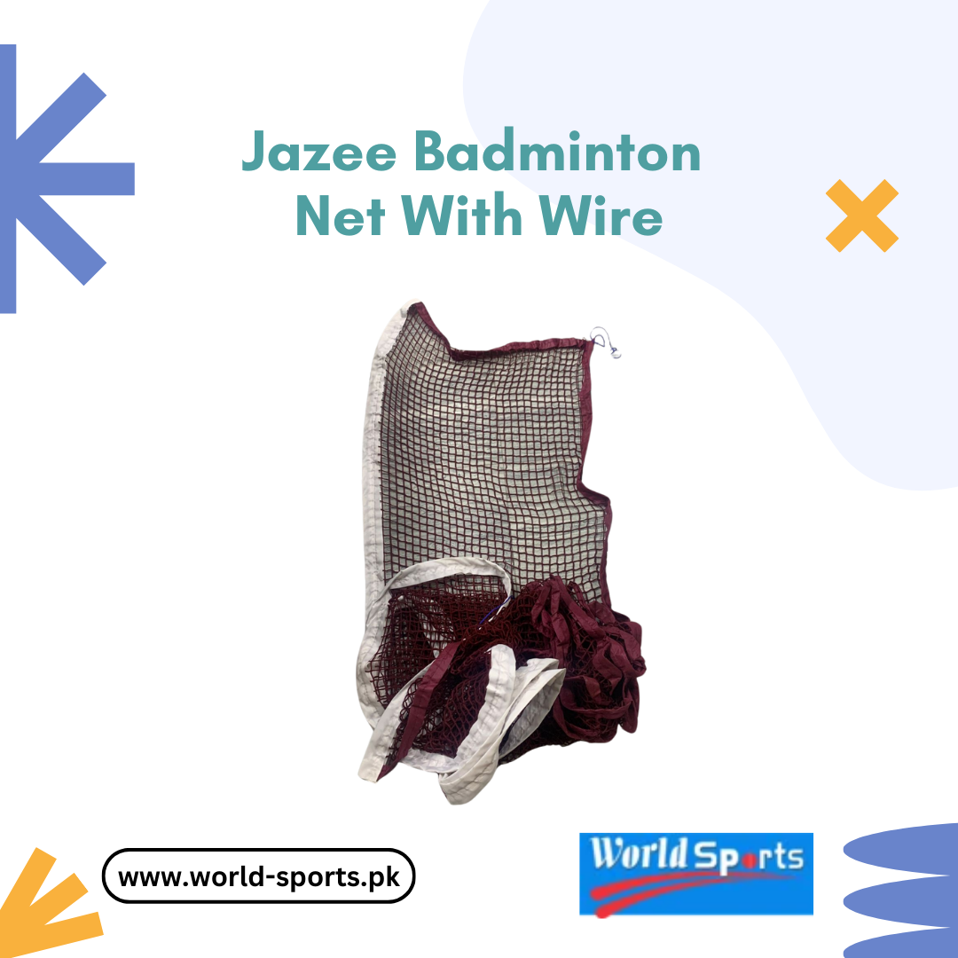 Jazee Badminton Net with Wire – Heavy-Duty Nylon Net for Professional & Recreational Play