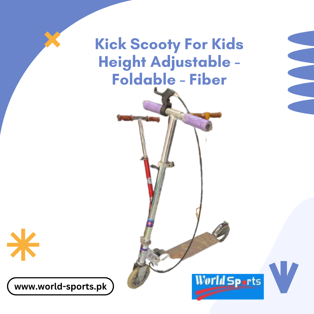 Kick Scooty for Kids – Height Adjustable, Foldable, Lightweight Fiber Frame – Safe & Smooth Ride