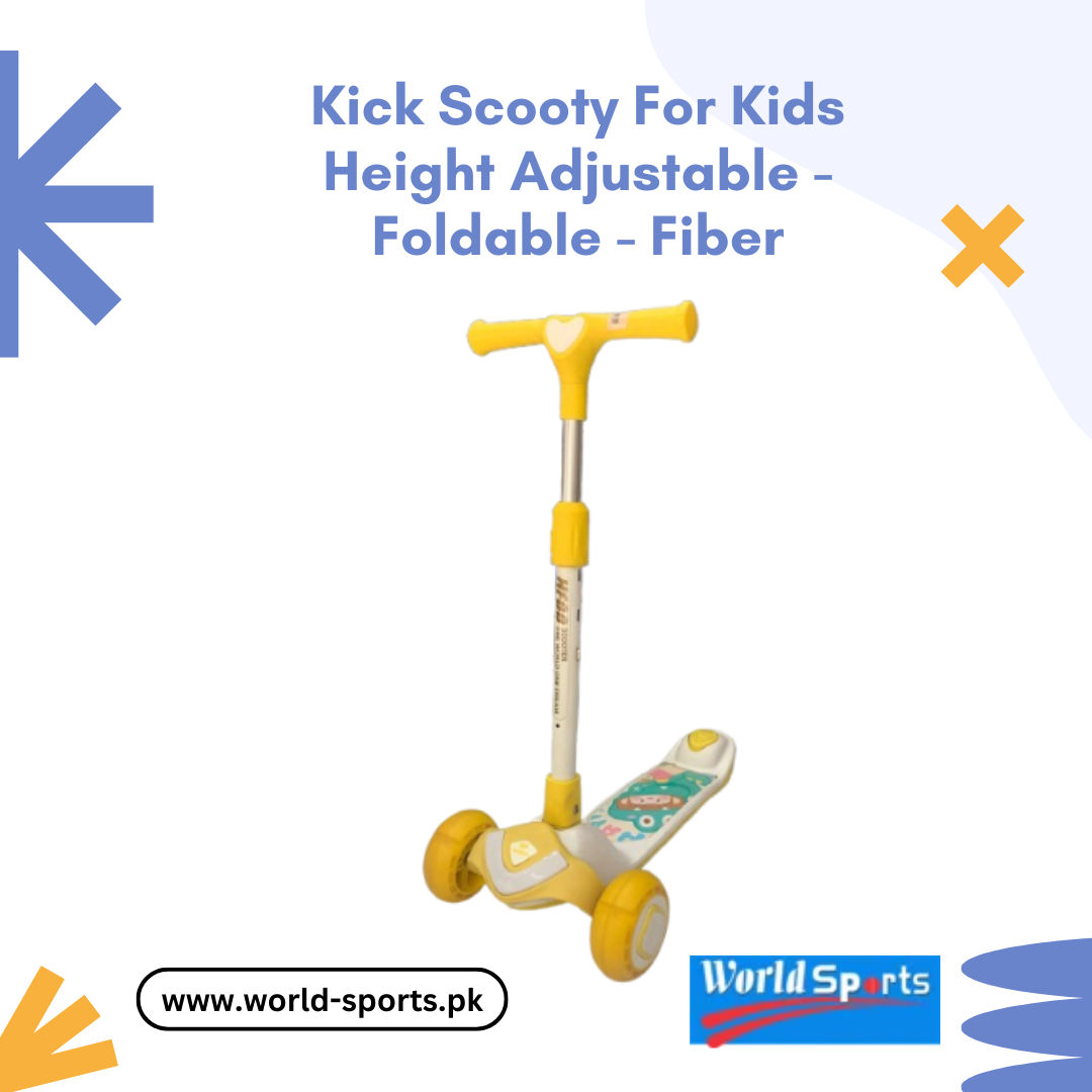 Kick Scooty for Kids – Height Adjustable, Foldable, Lightweight Fiber Frame – Safe & Smooth Ride