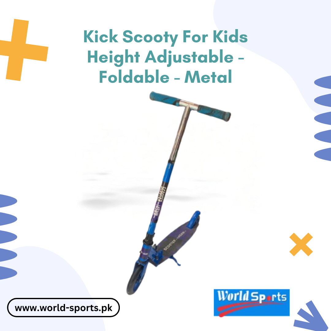 Kick Scooty for Kids – Height Adjustable, Foldable, Sturdy Metal Frame – Safe & Smooth Ride