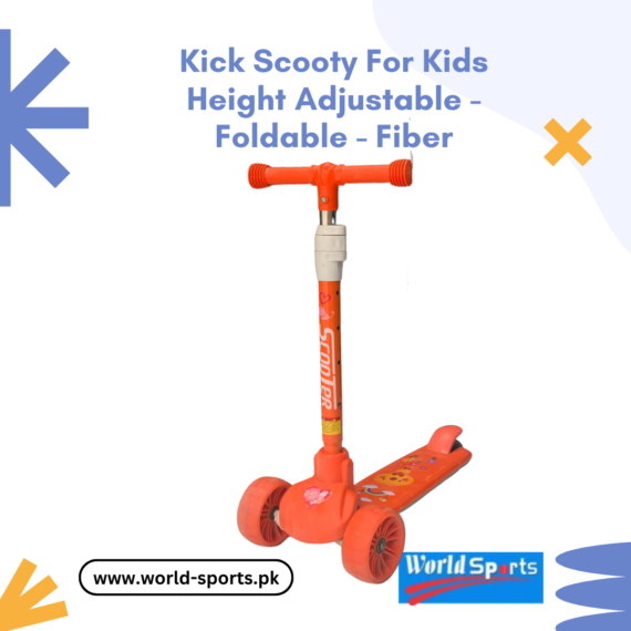 Kick Scooty for Kids – Height Adjustable, Foldable, Lightweight Fiber Frame – Safe & Smooth Ride