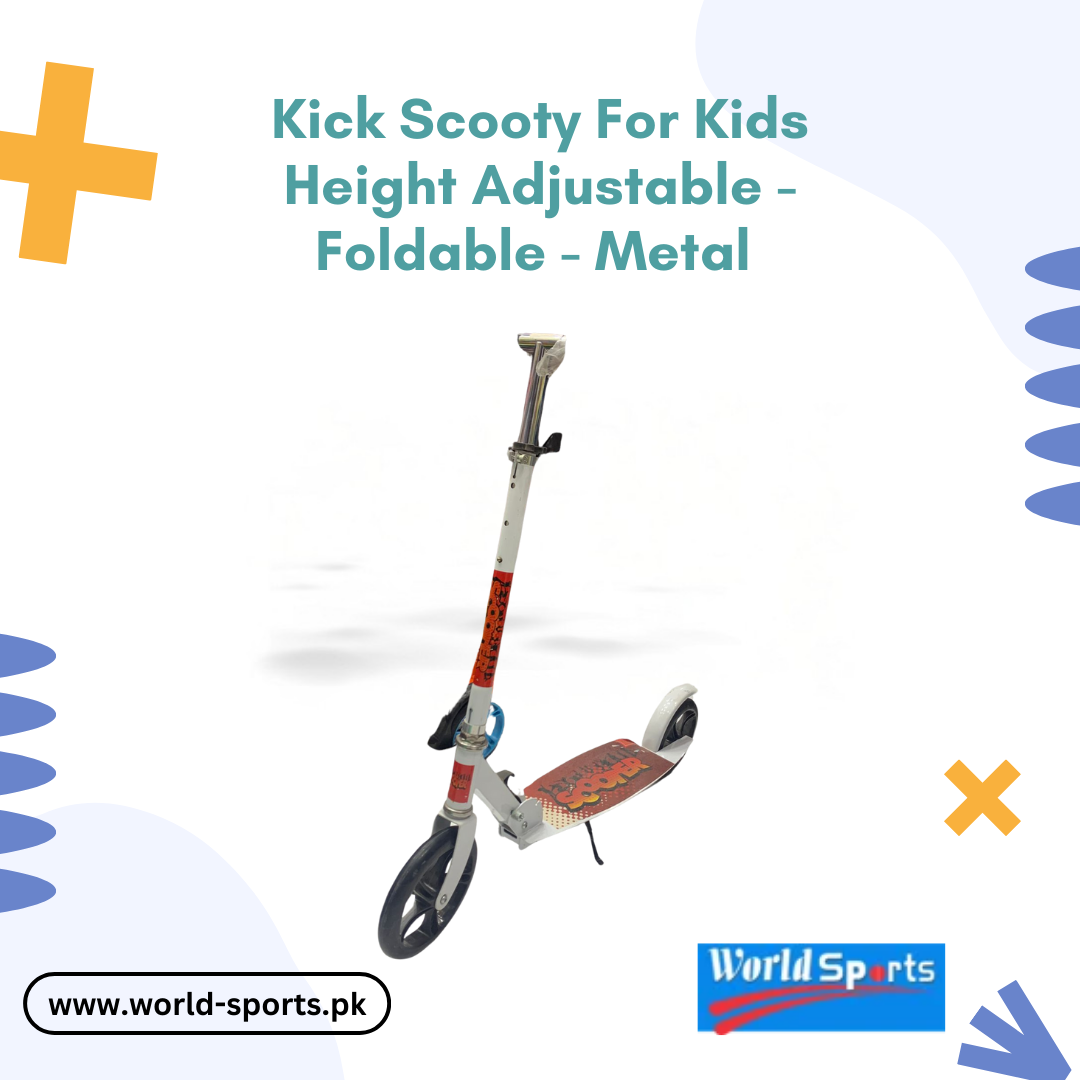 Kick Scooty for Kids – Height Adjustable, Foldable, Sturdy Metal Frame – Safe & Smooth Ride