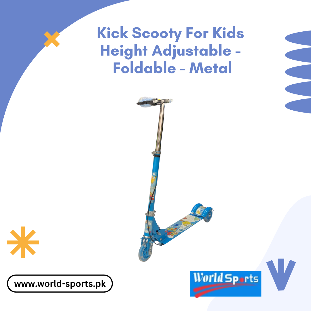 Kick Scooty for Kids – Height Adjustable, Foldable, Sturdy Metal Frame – Safe & Smooth Ride