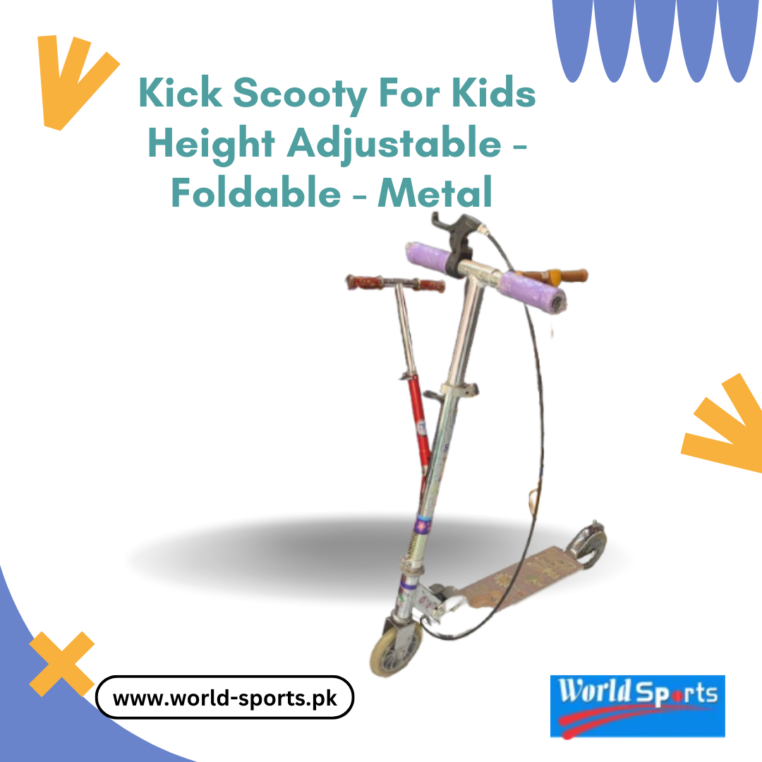 Kick Scooty for Kids – Height Adjustable, Foldable, Sturdy Metal Frame – Safe & Smooth Ride