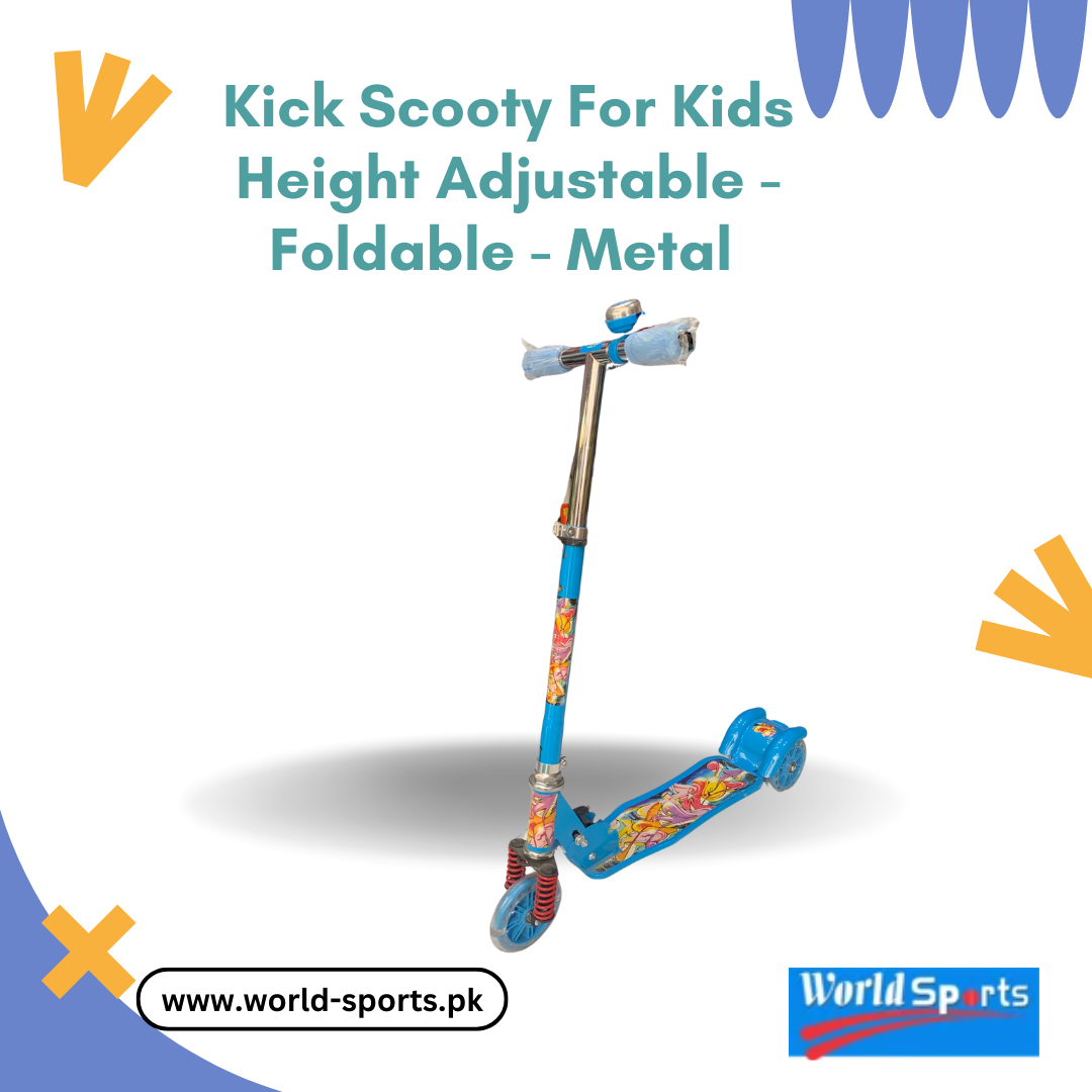 Kick Scooty for Kids – Height Adjustable, Foldable, Sturdy Metal Frame – Safe & Smooth Ride