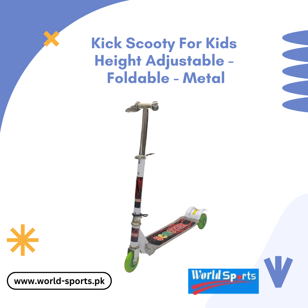 Kick Scooty for Kids – Height Adjustable, Foldable, Sturdy Metal Frame – Smooth & Safe Ride