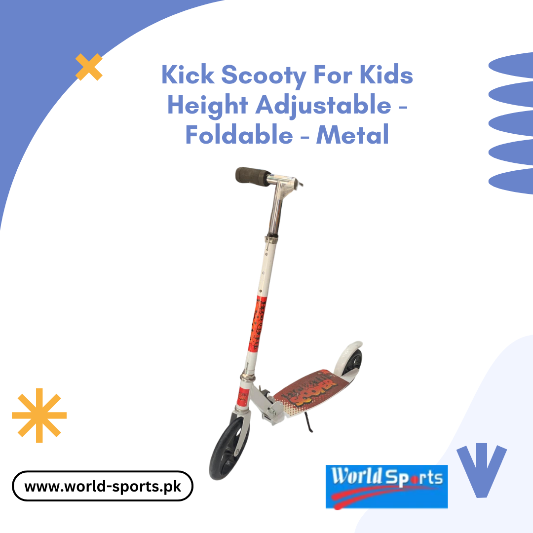 Kick Scooty for Kids – Height Adjustable, Foldable, Sturdy Metal Frame – Smooth & Safe Ride