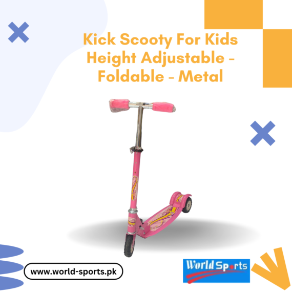 Kick Scooty for Kids – Height Adjustable, Foldable, Durable Metal Frame – Safe & Fun Ride