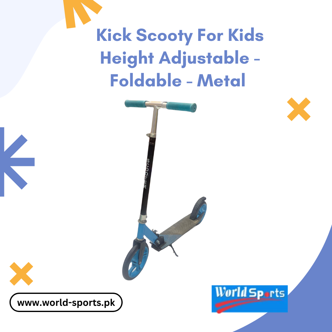 Kick Scooty for Kids – Height Adjustable, Foldable, Sturdy Metal Frame – Safe & Smooth Ride