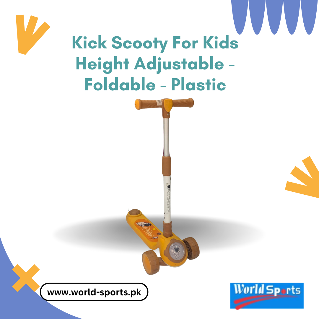 Kick Scooty for Kids – Height Adjustable, Foldable, Lightweight Plastic Frame – Fun & Safe Ride