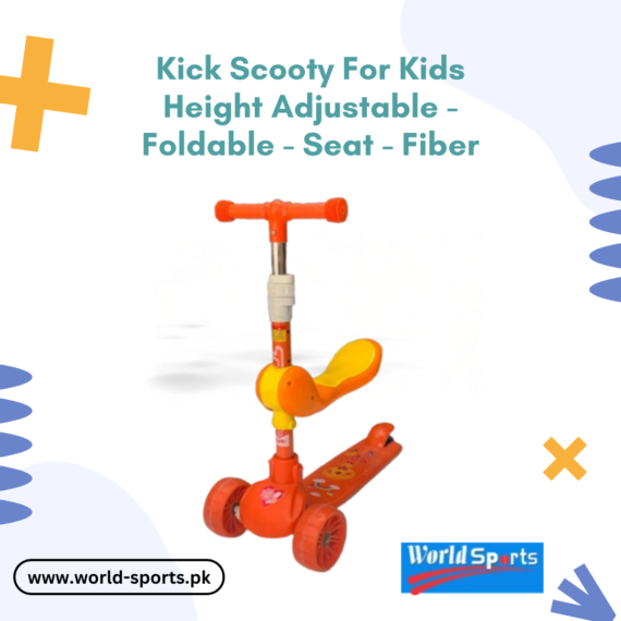 Kick Scooty for Kids – Height Adjustable, Foldable, Comfortable Seat, Lightweight Fiber Frame – Safe & Fun Ride