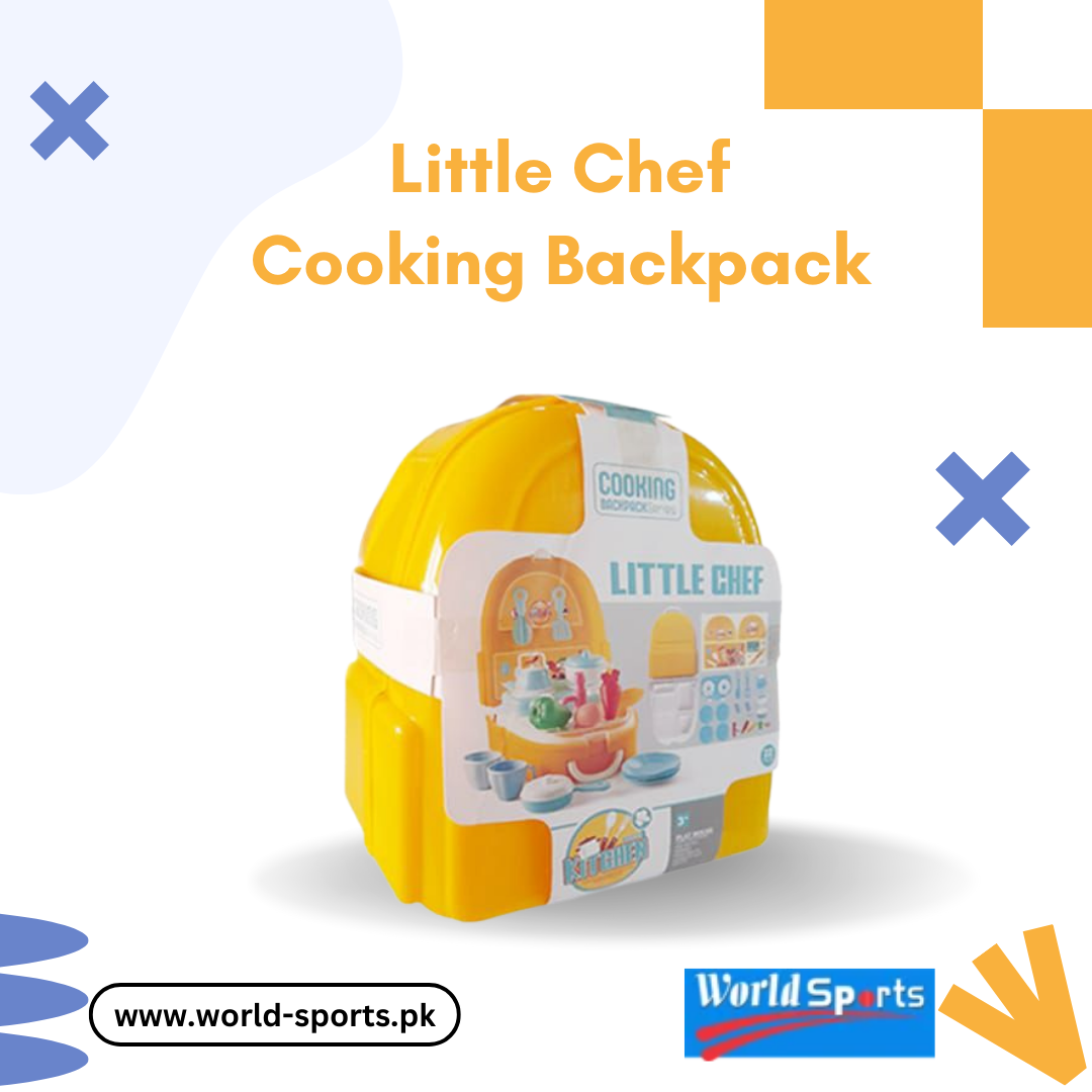 Little Chef Cooking Backpack – Portable Kitchen Playset for Kids with Utensils & Play Food