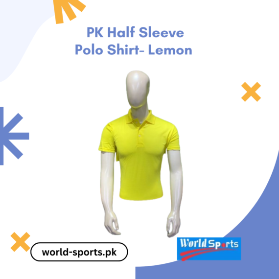 PK Half Sleeve Polo Shirt - Lemon – Stylish & Comfortable Casual Polo, Ideal for Everyday Wear