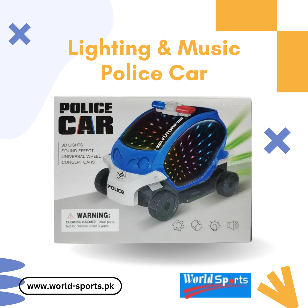 Lighting & Music Police Car | Interactive Sound & Flashing Lights Toy Vehicle