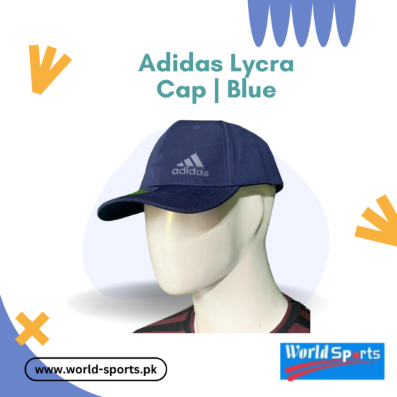 Adidas Lycra Cap | Blue – Stretchable & Breathable Sports Cap for Men