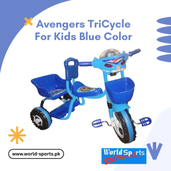 Avengers Tricycle for Kids – Sturdy & Stylish Blue Ride-On Trike with Superhero Design, Comfortable Seat & Smooth Wheels